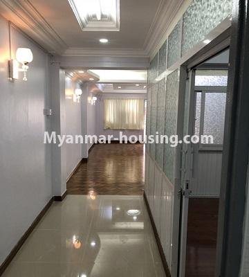 Myanmar real estate - for sale property - No.3358 - Decorated Apartment room for sale in Sanchaung! - corridor view
