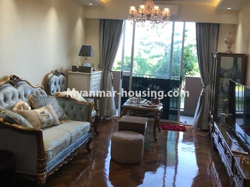 Myanmar real estate - for sale property - No.3359 - Two bedrooms Star City B Zone room for sale in Thanlyin! - living room view
