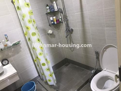 Myanmar real estate - for sale property - No.3359 - Two bedrooms Star City B Zone room for sale in Thanlyin! - bathroom view