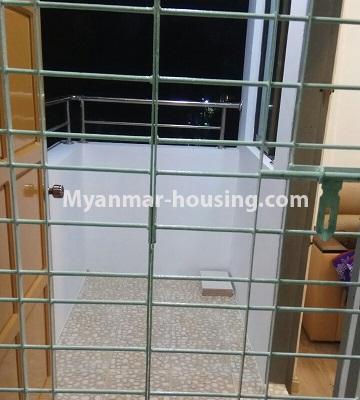 Myanmar real estate - for sale property - No.3364 - Decorated first floor apartment room for sale in Hlaing! - balcony view