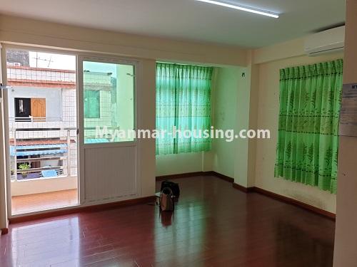 Myanmar real estate - for sale property - No.3365 - Decorated Mini Condominium for sale in Sanchaung! - living room view