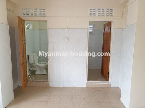 Myanmar real estate - for sale property - No.3365 - Decorated Mini Condominium for sale in Sanchaung! - common bathroom and toilet view