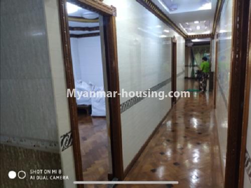 Myanmar real estate - for sale property - No.3368 - Decorated condominium room for sale in Tarmway Set Yone Street! - corridor view
