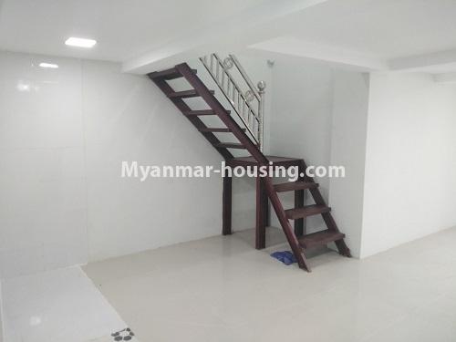 Myanmar real estate - for sale property - No.3369 - Decorated new condominium room for sale in the central of Yangon! - stair view to attic
