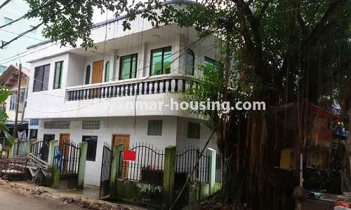 缅甸房地产 - 出售物件 - No.3370 - Newly built two storey landed house for sale in South Okkalapa! - corner view of the house