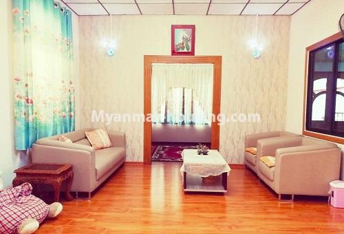 Myanmar real estate - for sale property - No.3375 - Landed house for sale near Kyauk  Kone Traffic Point, Yankin! - living room view
