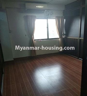 Myanmar real estate - for sale property - No.3376 - Second floor apartment room for rent on lower Kyeemyintdaing! - bedroom view