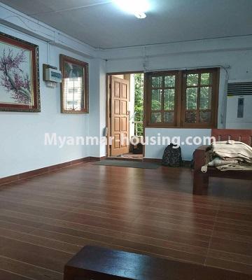 Myanmar real estate - for sale property - No.3376 - Second floor apartment room for rent on lower Kyeemyintdaing! - another view of living room