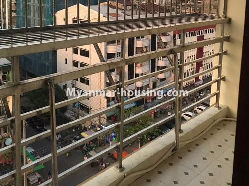 Myanmar real estate - for sale property - No.3378 - Shwe U Daung Min Condominium room for sale in Botahtaung! - balcony veiw