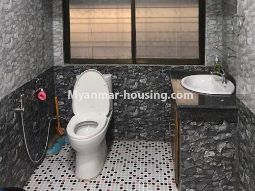 Myanmar real estate - for sale property - No.3378 - Shwe U Daung Min Condominium room for sale in Botahtaung! - master bedroom toilet