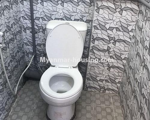 Myanmar real estate - for sale property - No.3393 - Well-decorated condominium room for sale in South Okkalapa! - common toilet view