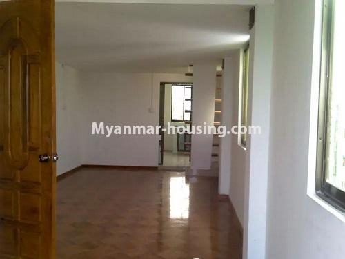 Myanmar real estate - for sale property - No.3403 - Hall Type apartment room for sale in Sanchaung. - living room view