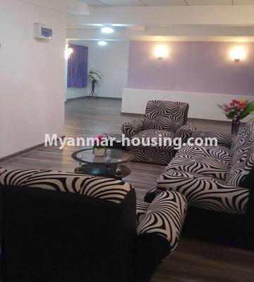Myanmar real estate - for sale property - No.3404 - Decorated one bedroom apartment for sale in North Okkalapa! - living room view