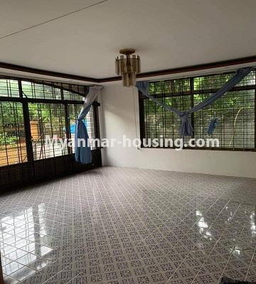 缅甸房地产 - 出售物件 - No.3407 - Landed house for sale in quiet location, Kamaryut! - downstairs living room view