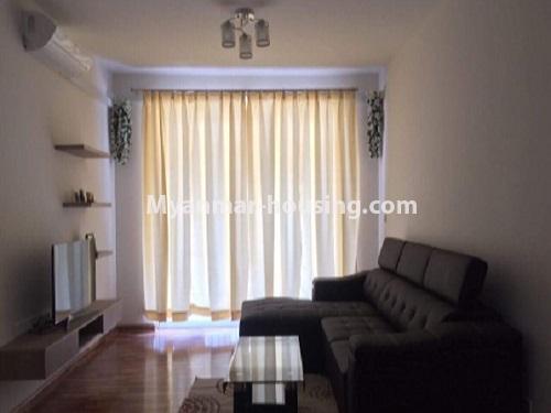 ミャンマー不動産 - 売り物件 - No.3412 - Decorated 2BHK Star City Condominium Room for sale in Thanlyin! - living room view