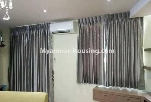 Myanmar real estate - for sale property - No.3413 - Decorated 3BHK condominium room for sale near Hledan Junction! - another veiw bedroom 