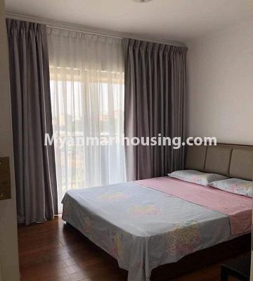 Myanmar real estate - for sale property - No.3418 - Two bedroom Golden City Condominium room for sale in Yankin! - master bedroom view