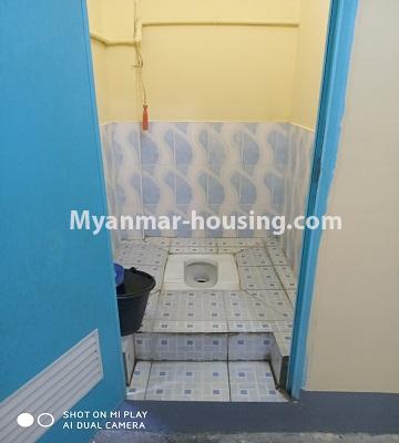 Myanmar real estate - for sale property - No.3425 - New building top floor for sale in Sanchaung! - toilet view