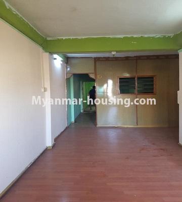 Myanmar real estate - for sale property - No.3428 - One bedroom apartment for sale in Lanmadaw Township. - living room view
