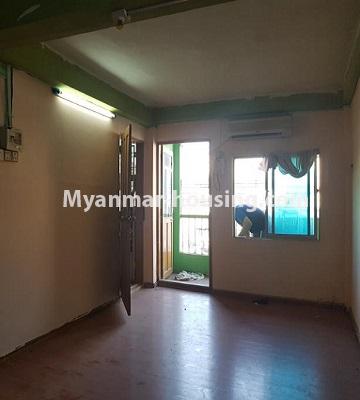 Myanmar real estate - for sale property - No.3428 - One bedroom apartment for sale in Lanmadaw Township. - another view of living room