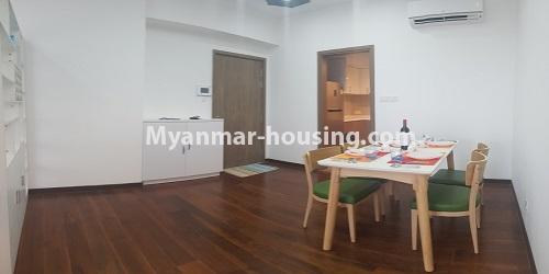 缅甸房地产 - 出售物件 - No.3440 - 2BHK Room in The Central Condominium for sale in Yankin! - dining area view