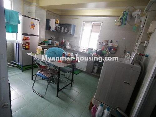 Myanmar real estate - for sale property - No.3442 - Decorated condominium room, fifth floor for sale in Sanchaung! - kitchen view