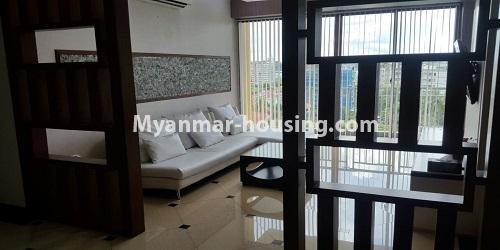 Myanmar real estate - for sale property - No.3445 - Pyay Garden Residential Room for Sale in Sanchaung! - another view of living room