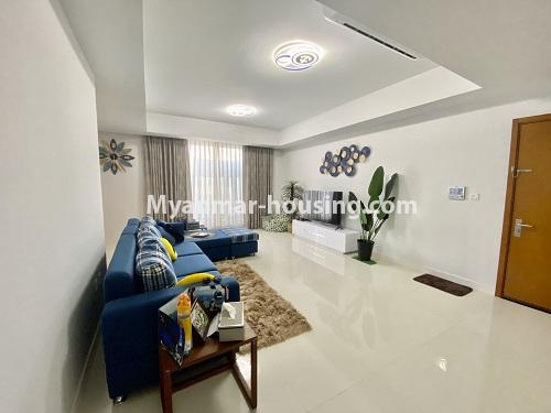 ミャンマー不動産 - 売り物件 - No.3446 - Star City Galaxy Tower Ground floor for sale, Thanlyin! - another view of living room