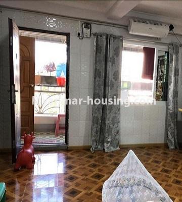 Myanmar real estate - for sale property - No.3450 - Fourth Floor Apartment for sale in Thaketa! - living room view
