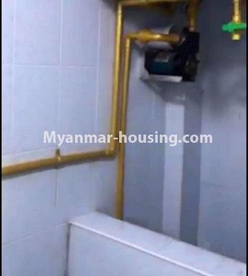 缅甸房地产 - 出售物件 - No.3451 - Fourth Floor Hall Type Apartment Room for Sale in Sanchaung! - bathroom view