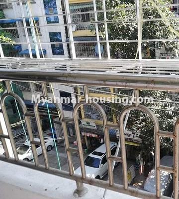 Myanmar real estate - for sale property - No.3451 - Fourth Floor Hall Type Apartment Room for Sale in Sanchaung! - balcony view