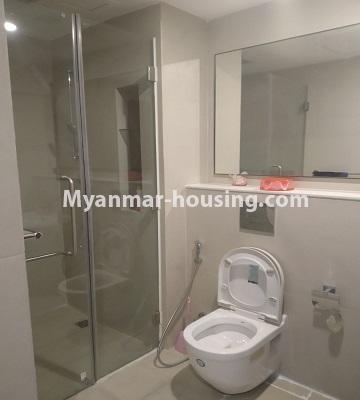 Myanmar real estate - for sale property - No.3457 - Kan Thar Yar Residential Condominium room for sale near Kan Daw Gyi Park! - bathroom view