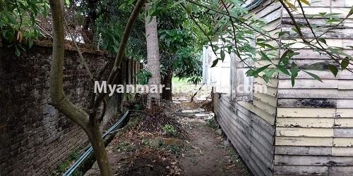 Myanmar real estate - for sale property - No.3458 - Landed house for sale near Sedona Hotel, Yanking! - back yard view