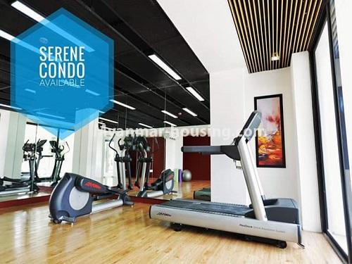 ミャンマー不動産 - 売り物件 - No.3461 - Luxurious  Serene condominium room for sale in South Okkalapa! - gym view