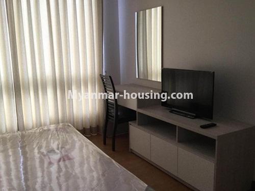 缅甸房地产 - 出售物件 - No.3463 - 2 BHK Star City Condominium room for sale in Thanlyin! - master bedroom view