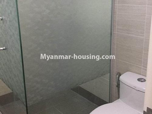 Myanmar real estate - for sale property - No.3463 - 2 BHK Star City Condominium room for sale in Thanlyin! - common bathroom view
