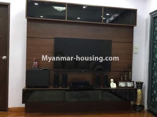 缅甸房地产 - 出售物件 - No.3467 - Finished and Decorated 2BHK Mahar Swe Condominium Room for sale in Hlaing! - another view of living room