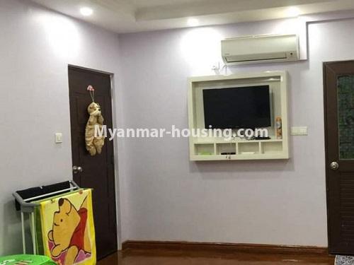 Myanmar real estate - for sale property - No.3467 - Finished and Decorated 2BHK Mahar Swe Condominium Room for sale in Hlaing! - another bedroom view