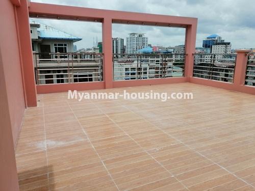 Myanmar real estate - for sale property - No.3477 - Large Botahtaung Penthouse with nice view for Sale! - downtown view