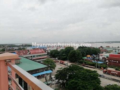 Myanmar real estate - for sale property - No.3477 - Large Botahtaung Penthouse with nice view for Sale! - river view