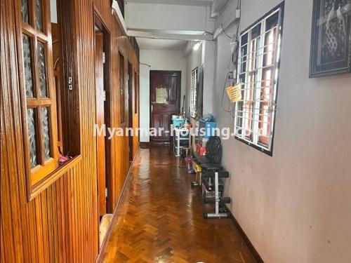 Myanmar real estate - for sale property - No.3481 - Three Bedroom Apartment for Sale in Tarmway! - hallway from living room to kitchen