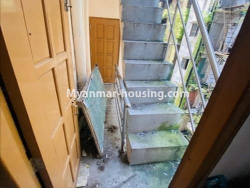 Myanmar real estate - for sale property - No.3484 - First Floor Apartment for Sale in Sanchaung! - emergency stair