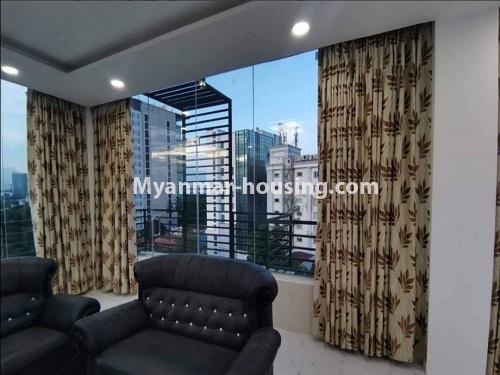 Myanmar real estate - for sale property - No.3489 - Pent House with a anoramic view for Sale near Inya Lake! - another view of living room