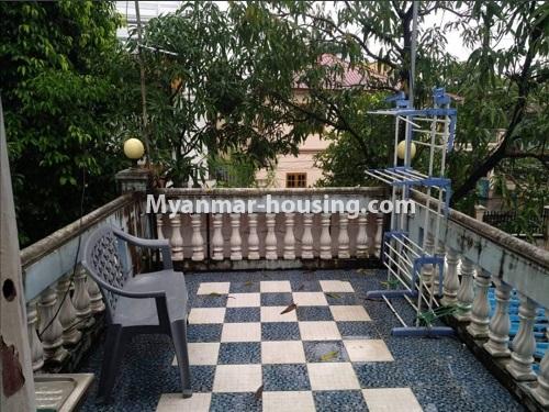Myanmar real estate - for sale property - No.3496 - Two Storey Landed House for Sale in Thin Gan Gyun! - back yard