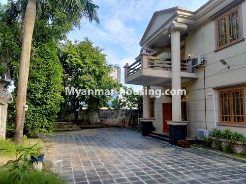 Myanmar real estate - for sale property - No.3497 - Two Storey House for Sale in Waizayantar Housing, Thin Gan Gyun! - paving flagstones view