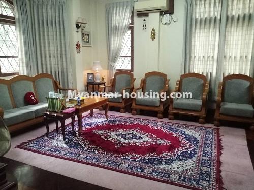 Myanmar real estate - for sale property - No.3499 - Landed House with a very central location for Sale in Kamaryut! - living room