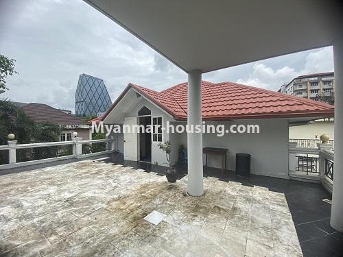 Myanmar real estate - for sale property - No.3499 - Landed House with a very central location for Sale in Kamaryut! - patio