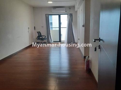 ミャンマー不動産 - 売り物件 - No.3500 - City Loft Two bedroom Condominium Room for Sale in Star City, Thanlyin! - livingroom