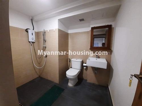ミャンマー不動産 - 売り物件 - No.3500 - City Loft Two bedroom Condominium Room for Sale in Star City, Thanlyin! - bathroom