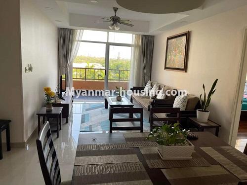 Myanmar real estate - for sale property - No.3502 - Star City A Zone Three Bedroom Condominium Room for Sale, Thanlyin! - another view of livingroom